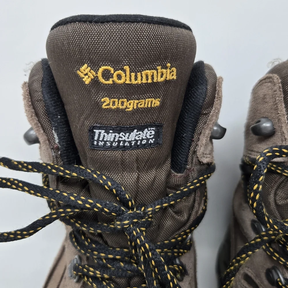 Columbia Men's Size 11 Icetrel II Brown Leather Waterproof Lace-Up Hiking Boots
